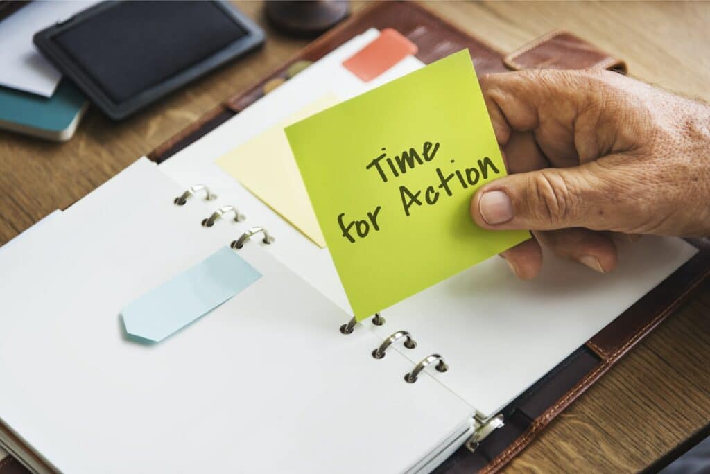 Time For Action Change Concept