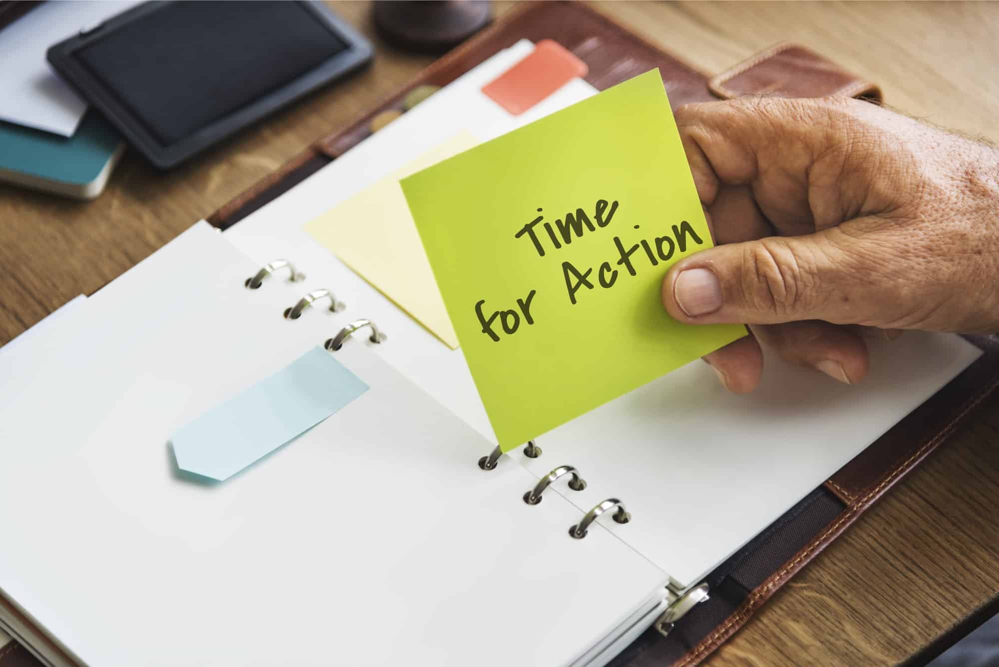 Time For Action Change Concept